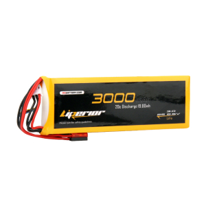 Liperior 3000mAh 2s 20C 6.6V LiFe Receiver Battery Pack with JST/Futaba Plug