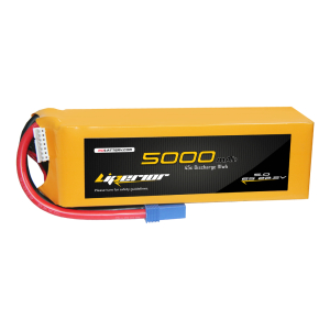Liperior 5000mAh 6S 45C 22.2V Lipo Battery With EC5 Plug