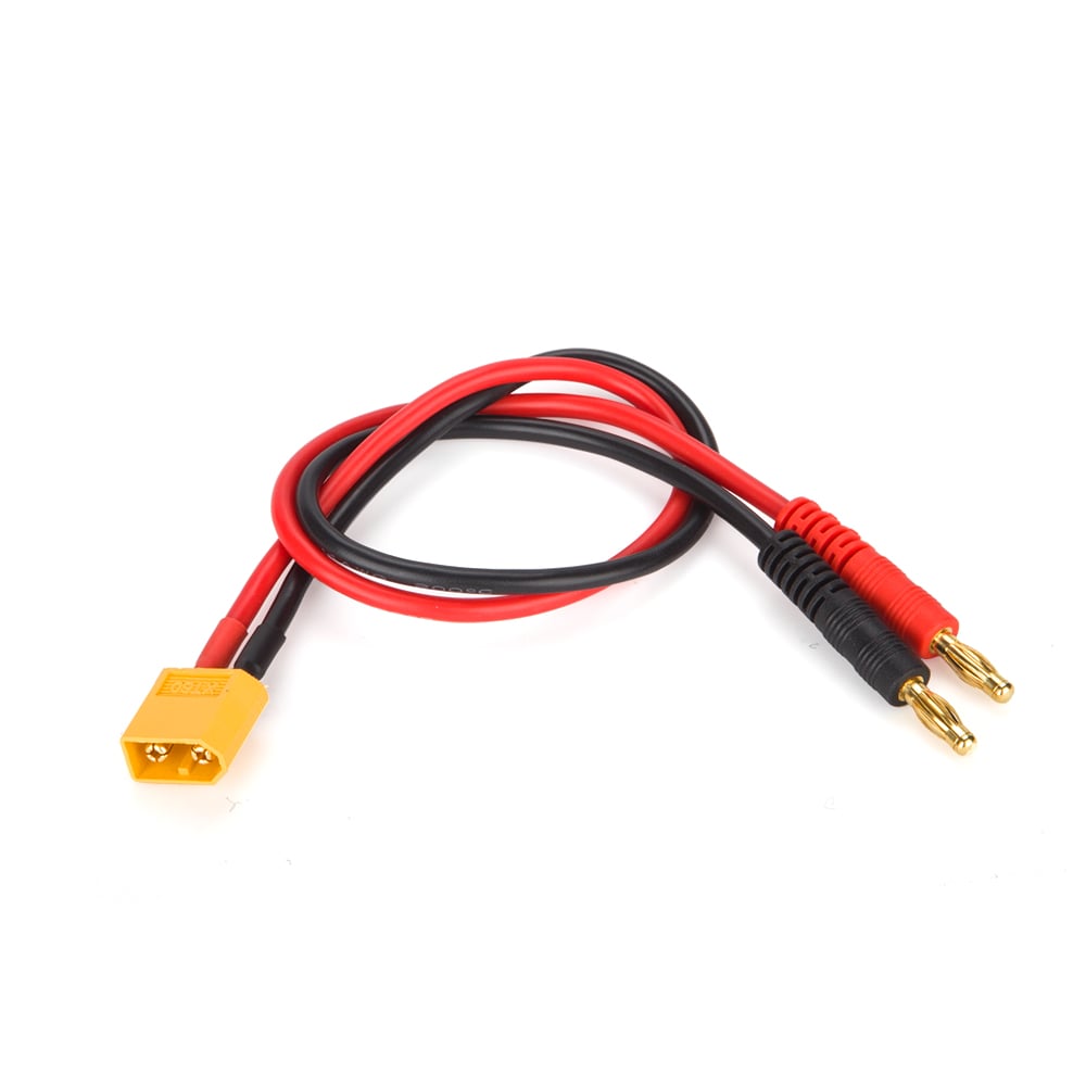 FLY RC Lot de 2 câbles adaptateur XT60 femelle vers fiche banane femelle 4 mm 12 AWG 30 cm pour chargeur iSDT