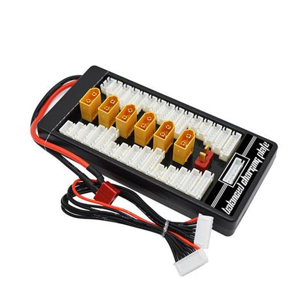 DAUERHAFT Balanced Charging Multi XT60 Plug Charging Board Parallel Charging Plate Short Circuit Protection For RC Battery Charger B6AC A6 720i